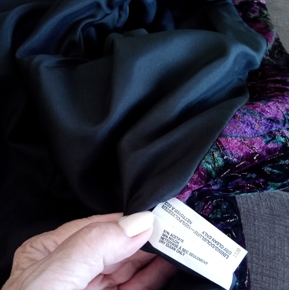 Principles Floral Velvet Short Jacket 14 - Picture 7 of 7
